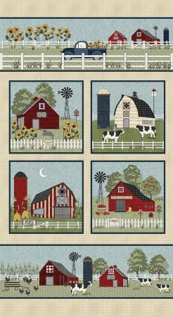 Heartland Panel 13353-70 by Benartex Fabrics