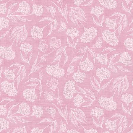 Hydrangea Mist pink toile 39825-331 by Wilmington Prints