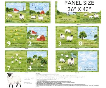 Counting Sheep Baby Book Panel by Northcott Fabrics DP28477-74