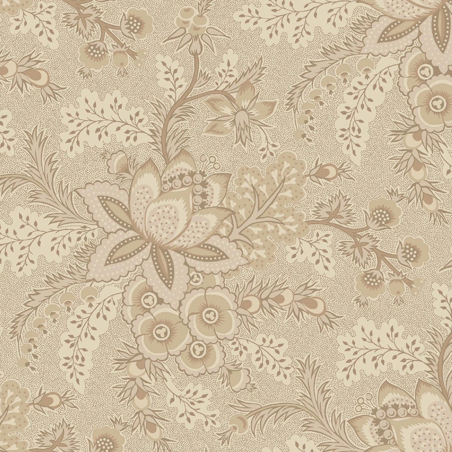 Jacobean 108 in wide back by Marcus Fabrics QB101523D-CREAM