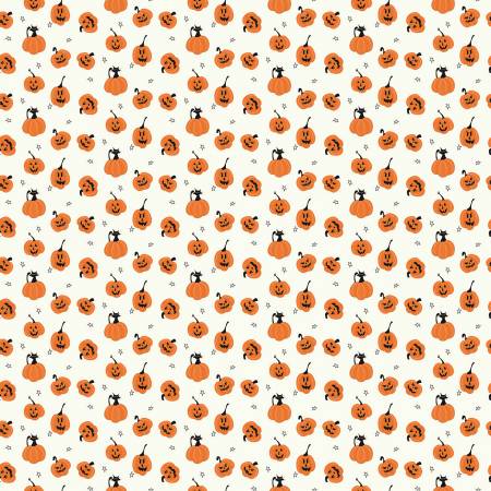 Beggar's Night Pumpkins CreamC14505R-CREAM by Riley Blake Designs