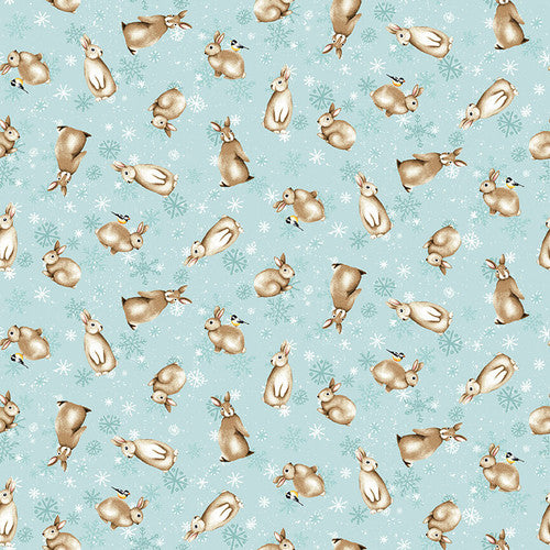 Bundle Up Snow Bunnies 819-11 by Henry Glass Fabrics