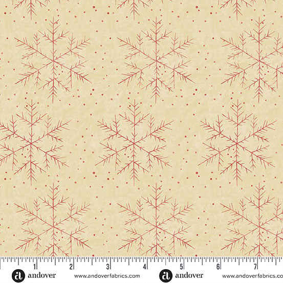 Jingle Bell by Laundry Basket Quilts Snowflake Latte A-10346-L
