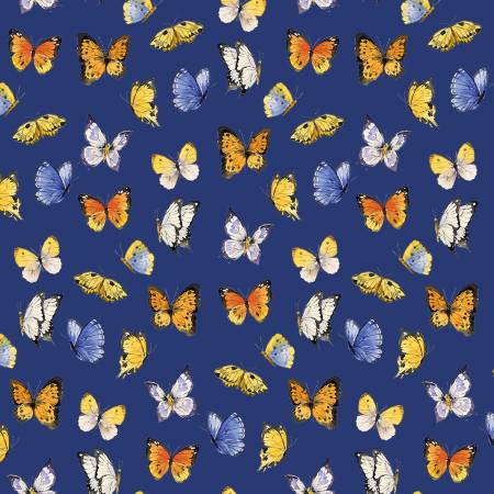Sunflower Bouquets dark blue butterflies Y3911-30