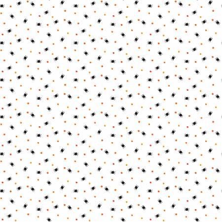 White Tiny Spiders and Dots by Timeless Treasures CD2935-WHITE