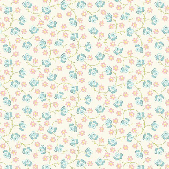 Welcome Spring Floral on White A404T by Andover Fabrics