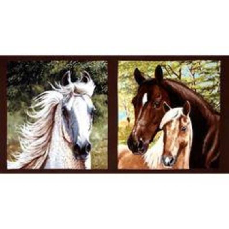 Running Free Horse Pillow Panel by Quilting Treasures Fabrics