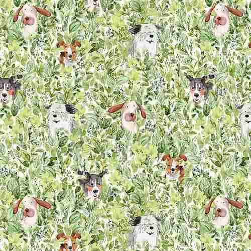 Unleashed by Timeless Treasures Dog-CD1241-Cream
