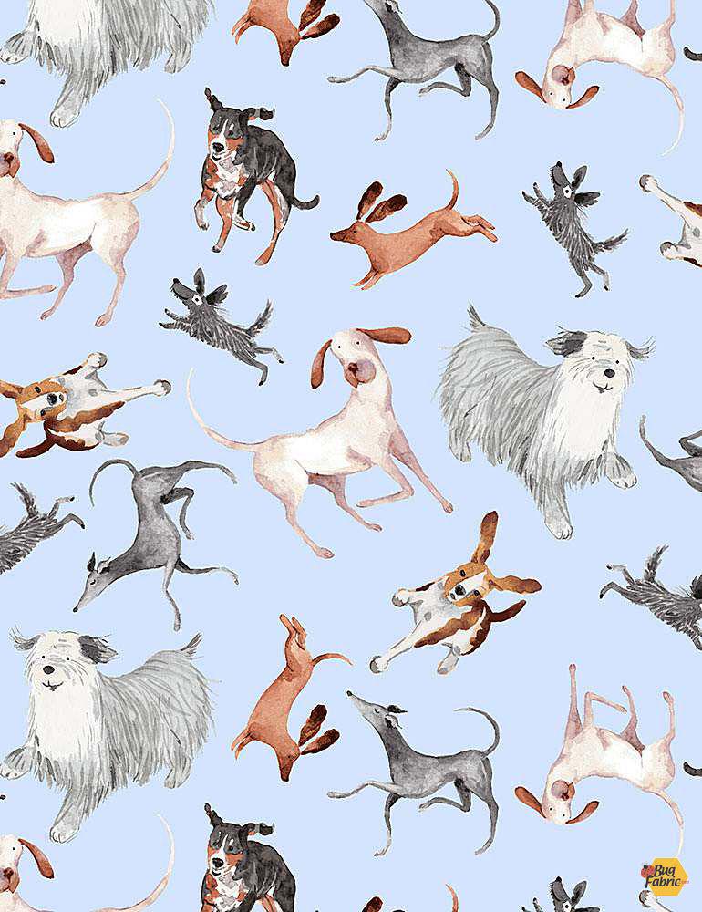 Unleashed by Timeless Treasures dog-cd1243-sky