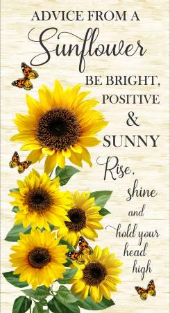 Advise from a Sunflower by Timeless Treasures CD2921-CREAM