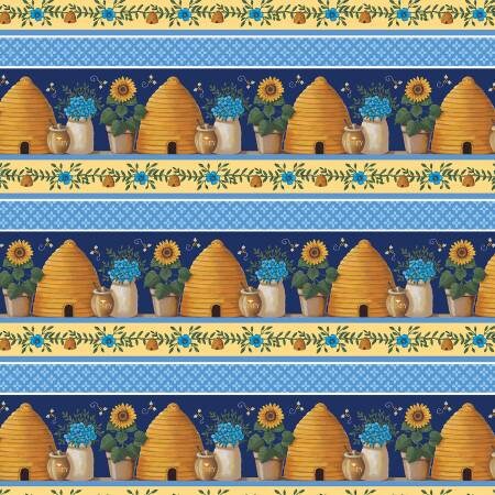 Wildflower Honey stripe 16126B-99 by Benartex Fabrics