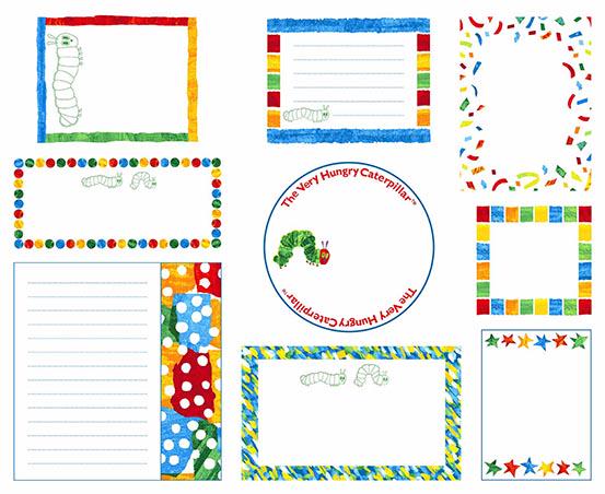 The Very Hungry Caterpillar Labels by Andover Fabrics A-8947-X