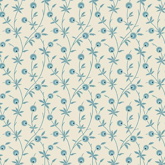 Blue Escape cream vines by Edyta Sitar and Andover Fabrics A-359-LT