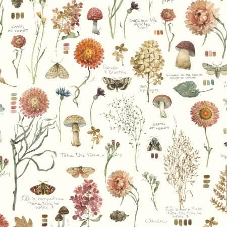 Seasons Study cream large all over 17835-134 by Wilmington Prints