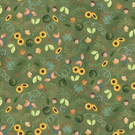 Enchanted Forest Garden Green 14868B-44 by Benartex Fabrics