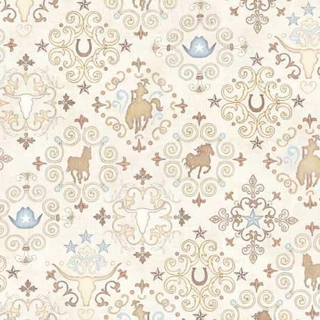 Running Wild Bandanna cream 30629 E by QT Fabrics