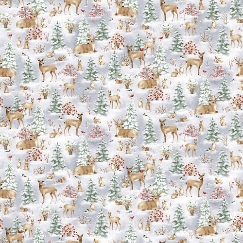 Bundle Up deer scenic 820-90 by Henry Glass Fabrics