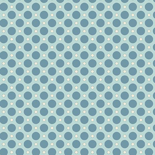 Delphina Blue Dots by Edyta Sitar and Andover Fabrics A-9356-T