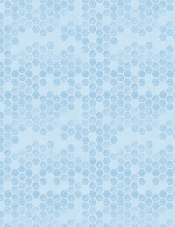 Bees and Blooms Honeycomb Blue 89287-444 by Wilmington Prints