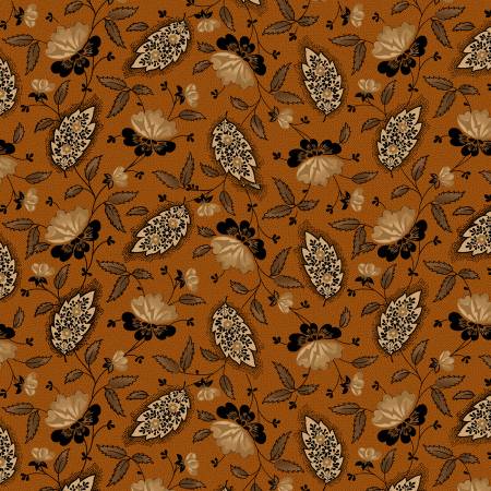 Cheddar and Coal rust paisley beauty R170581-RUST