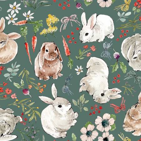 Cottontail Farms cottontail toss RN118678 by 3 Wishes Fabric