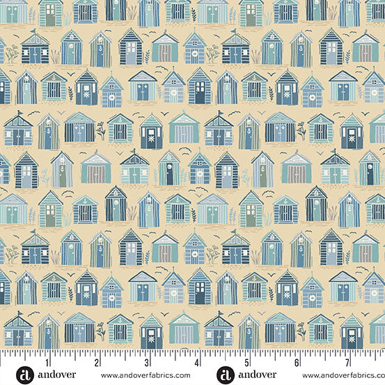 Driftwood Beach Huts Mid Cream MU-174-Q5