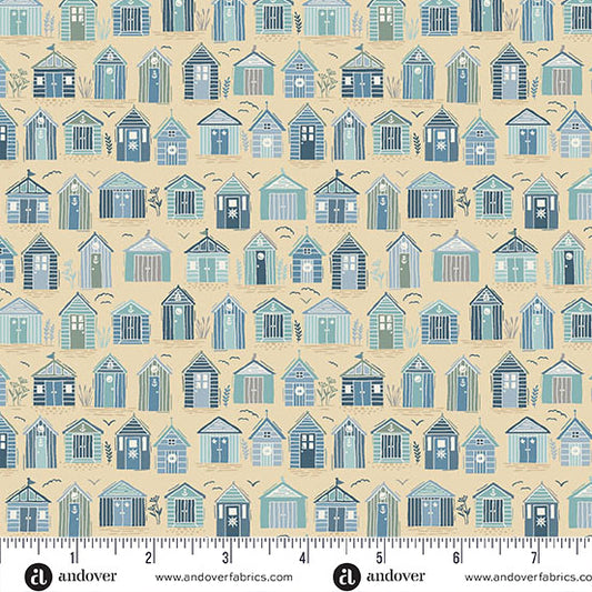 Driftwood Beach Huts Mid Cream MU-174-Q5