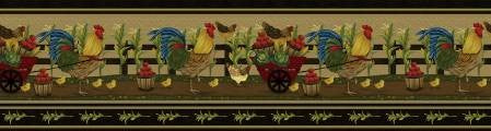 Farm to Market black border stripe  by Henry Glass 2566-99
