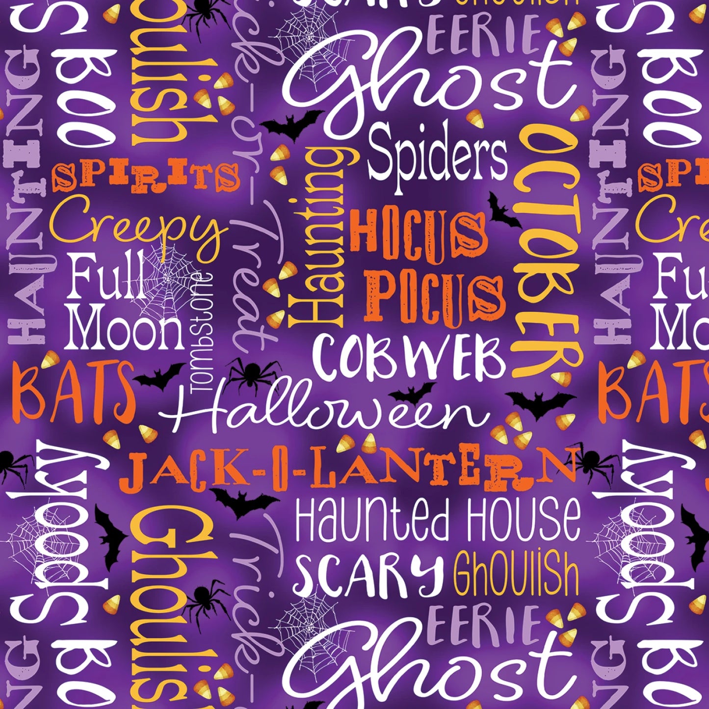 Ghost Words by Benartex purple 15099B-66