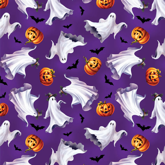 Ghostly Parade by Benartex purple 15102B-66