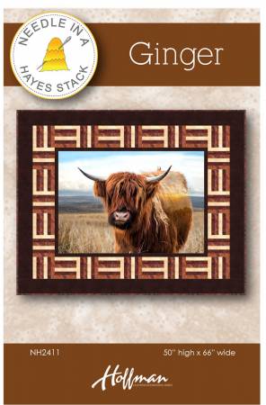 Ginger Highland Cow Quilt Kit by Hoffman Fabrics and Needle in a Haystack Designs