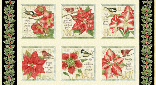 Holiday Botanical panel 9559-48