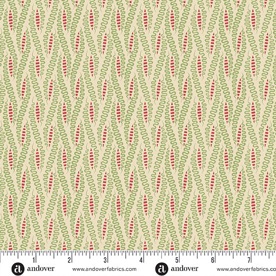 Jingle Bell by Laundry Basket Quilts Ribbon Candy Holly A-10361-L