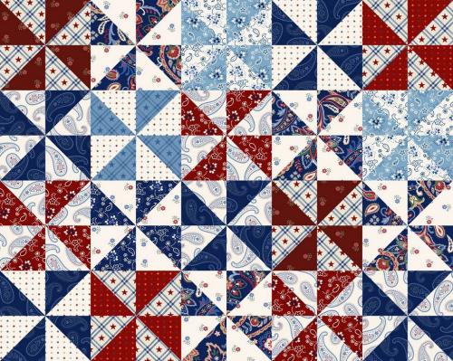 Star Struck Pinwheel Red White and Blue R150573D Multi by Marcus Fabrics and Nancy Rink