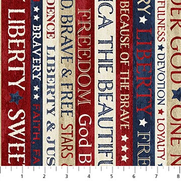 Stars and Stripes Inspirational Stripe 25339-11 by Northcott Fabrics