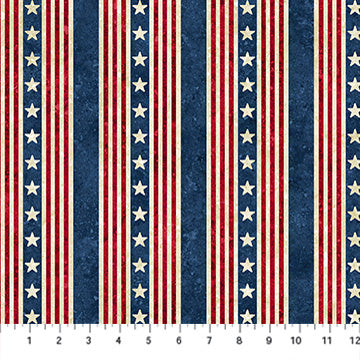 Stars and Stripes stripe by Northcott 29046-12