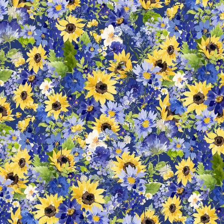 Sunflower Bouquets dark blue packed flowers Y3909-30