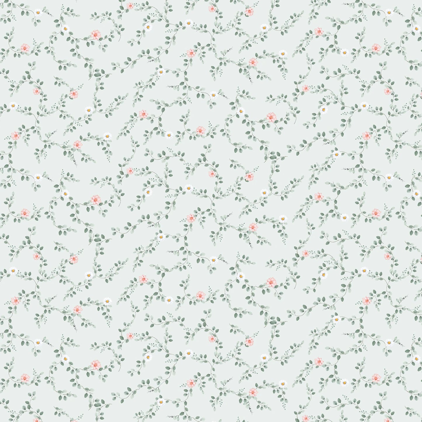 Til The Cows Come Home tiny floral blue by Timeless Treasures CD4046-BLUE