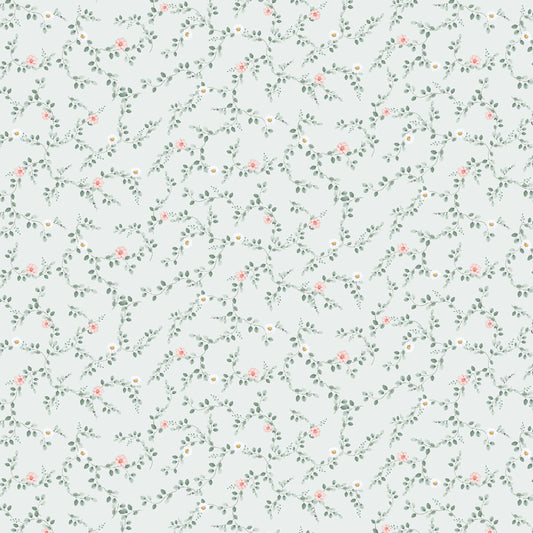 Til The Cows Come Home tiny floral blue by Timeless Treasures CD4046-BLUE