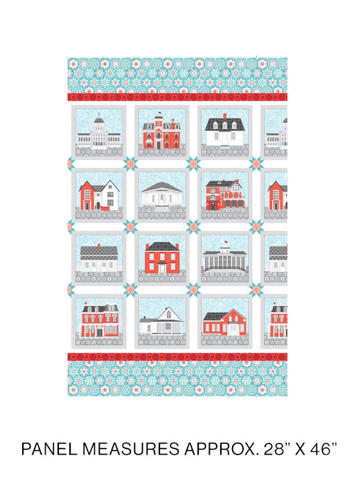 Winter Village block panel 10379-24 by Benartex Fabric