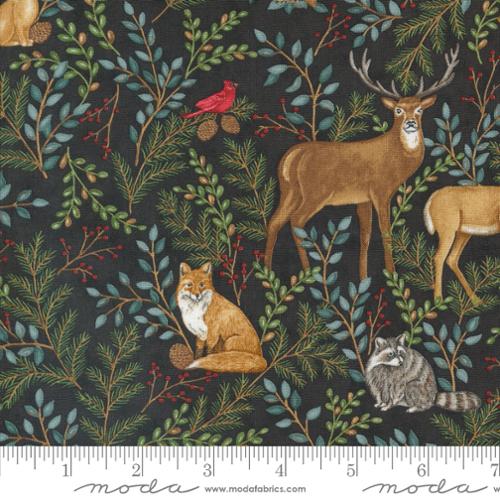 Woodland Winter Charcoal Black 56090 17 by Moda Fabric and Deb Strain