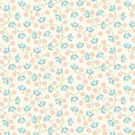 Welcome Spring Floral on White A404T by Andover Fabrics