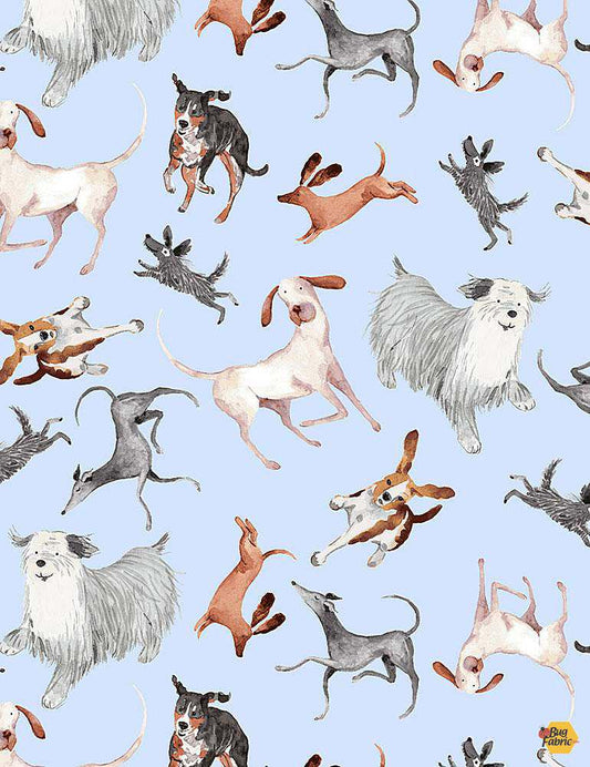 Unleashed by Timeless Treasures dog-cd1243-sky