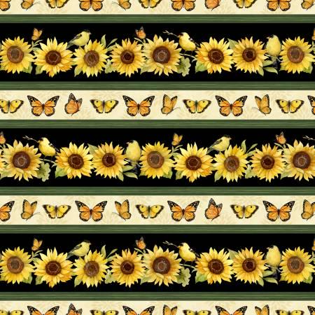 Sunflower Splendor stripe 83325-957 by Wilmington Prints