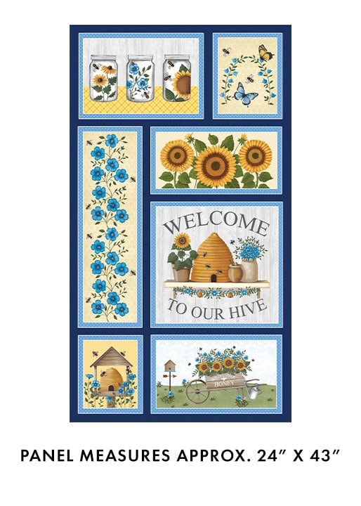 Wildflower Honey panel 16125-99 by Benartex Fabrics