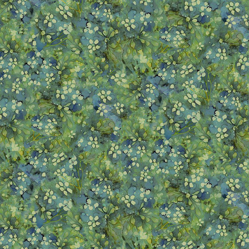 Forest Whisper Tonal Floral Green by Timeless Treasures FLEUR-CD3687-GREEN